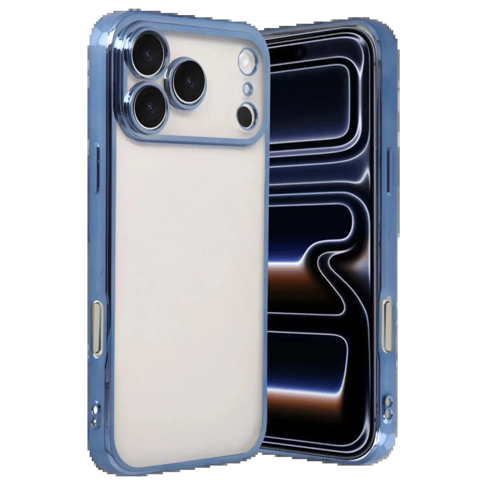 Newface Apple Iphone 17 Pro Razer Lensli Silikon - Açık Mavi