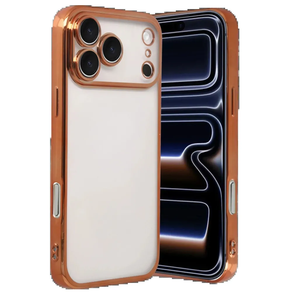 Newface Apple Iphone 17 Pro Max Razer Lensli Silikon - Turuncu