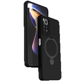 Newface Xiaomi Redmi Note 12 Pro 4G Regal Magsafe Standlı Kapak - Siyah