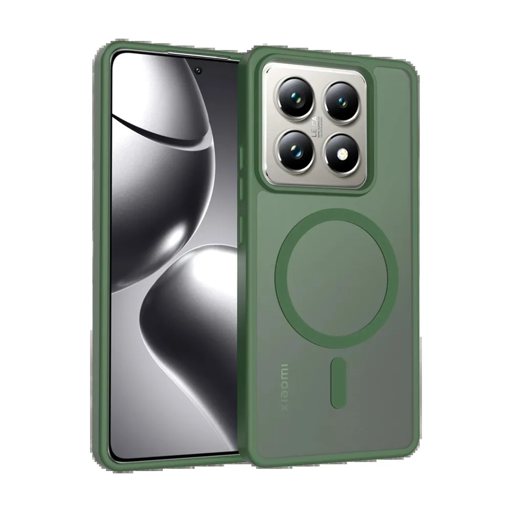Joko Xiaomi Mi 14T Pro Jota Magsafe Kapak - Koyu Yeşil