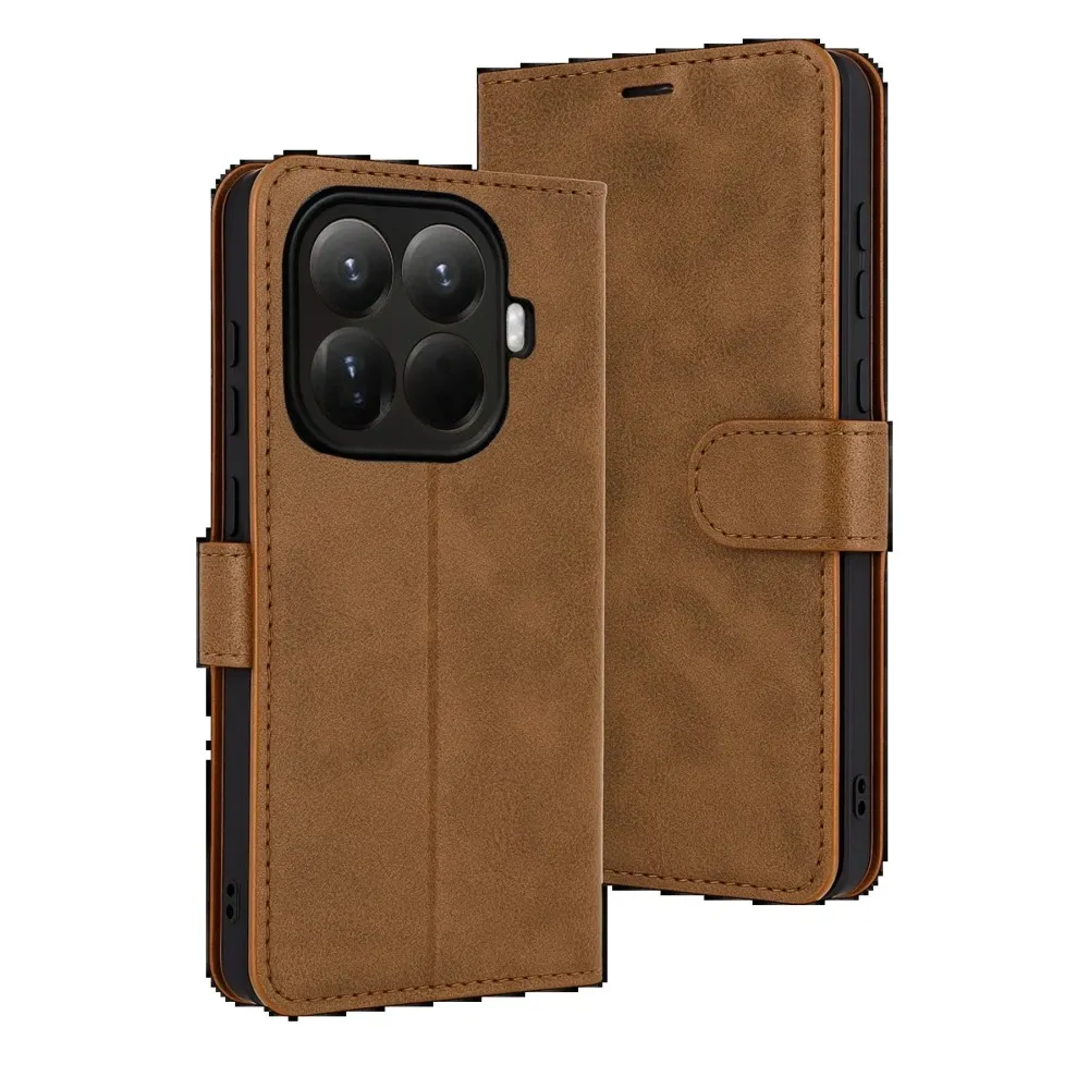 Newface Xiaomi Mi 15T Pro Trend S Plus Kapaklı Kılıf - Taba