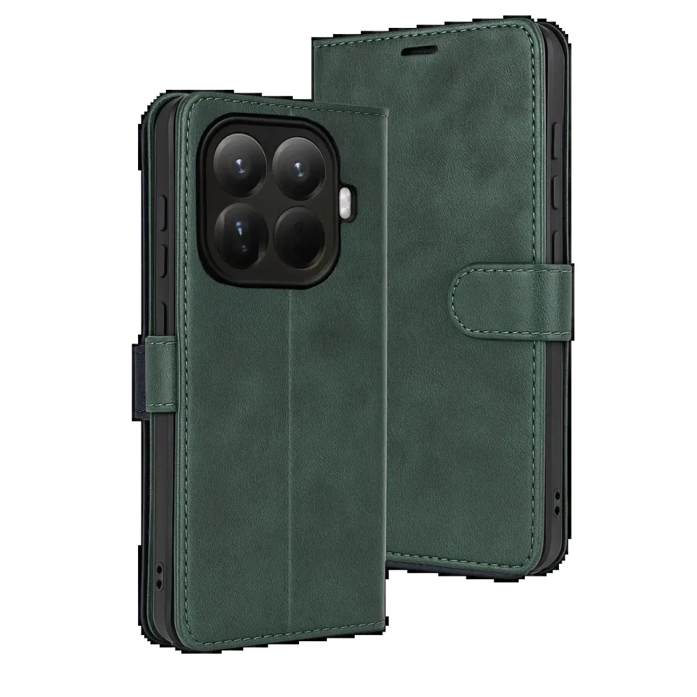 Newface Xiaomi Mi 15T Pro Trend S Plus Kapaklı Kılıf - Yeşil