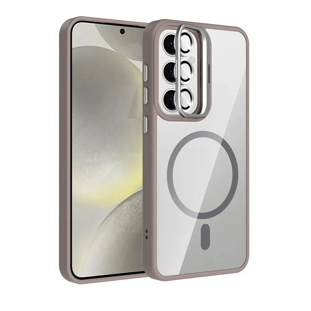 Joko Samsung Galaxy S24 Fe Remim Lensli Magsafe Standlı Kapak - Titan Gri