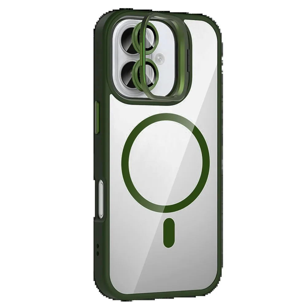 Joko Apple Iphone 17 Remim Lensli Magsafe Standlı Kapak - Koyu Yeşil