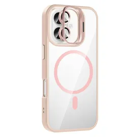 Joko Apple Iphone 17 Remim Lensli Magsafe Standlı Kapak - Pembe