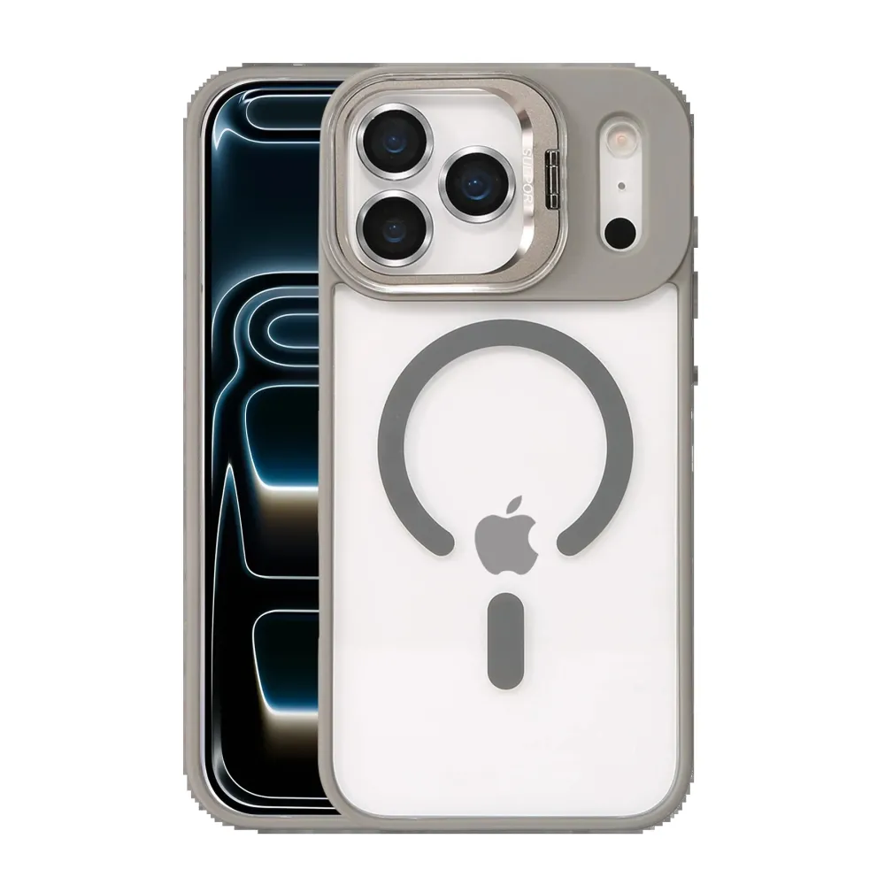 Joko Apple Iphone 17 Pro Remim Lensli Magsafe Standlı Kapak - Titan Gri
