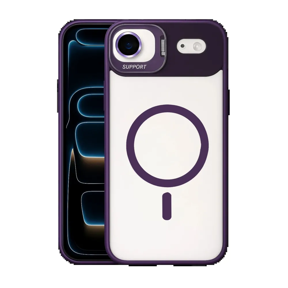 Joko Apple Iphone 17 Air Remim Lensli Magsafe Standlı Kapak - Derin Mor