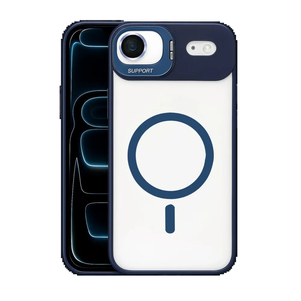 Joko Apple Iphone 17 Air Remim Lensli Magsafe Standlı Kapak - Lacivert