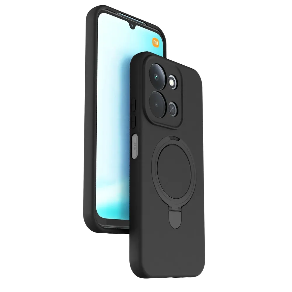 Newface Xiaomi Redmi 15C 4G Regal Magsafe Standlı Kapak - Siyah