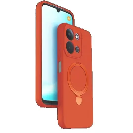 Newface Xiaomi Redmi 15C 4G Regal Magsafe Standlı Kapak - Turuncu