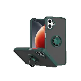 Newface Samsung Galaxy A07 4G Montreal Yüzüklü Silikon Kapak - Yeşil