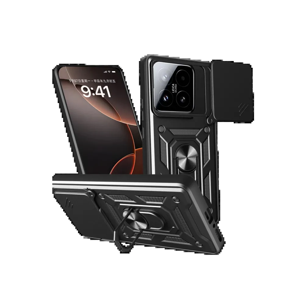 Newface Xiaomi Mi 15T Pars Lens Yüzüklü Silikon - Siyah