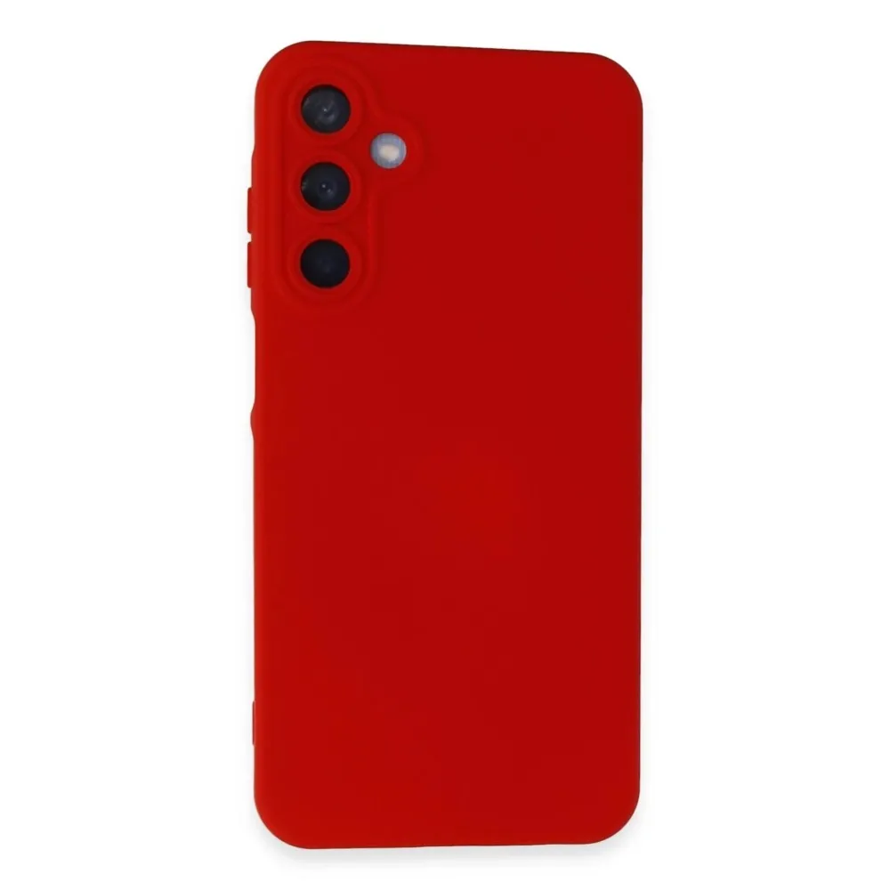 Newface Samsung Galaxy A55 5G Kılıf Nano Içi Kadife Silikon - Kırmızı