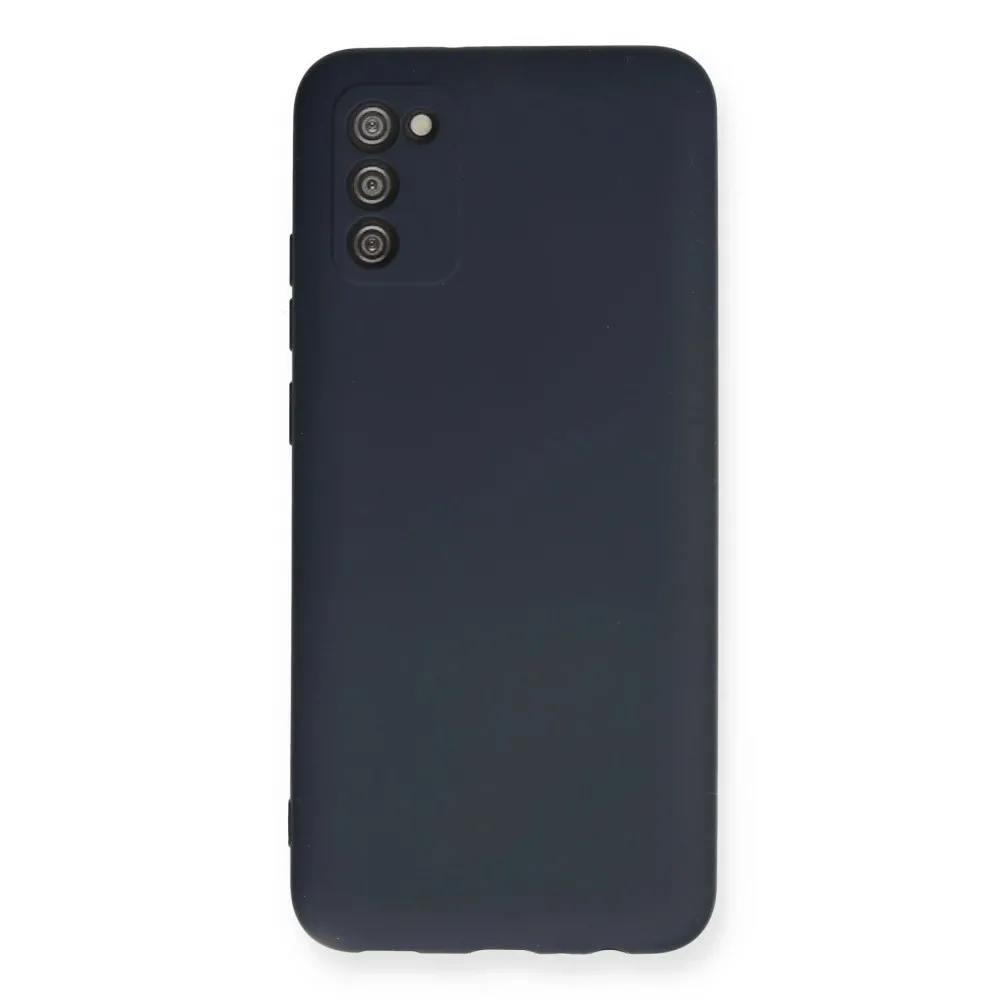 Newface Samsung Galaxy A02S Kılıf Nano Içi Kadife Silikon - Lacivert