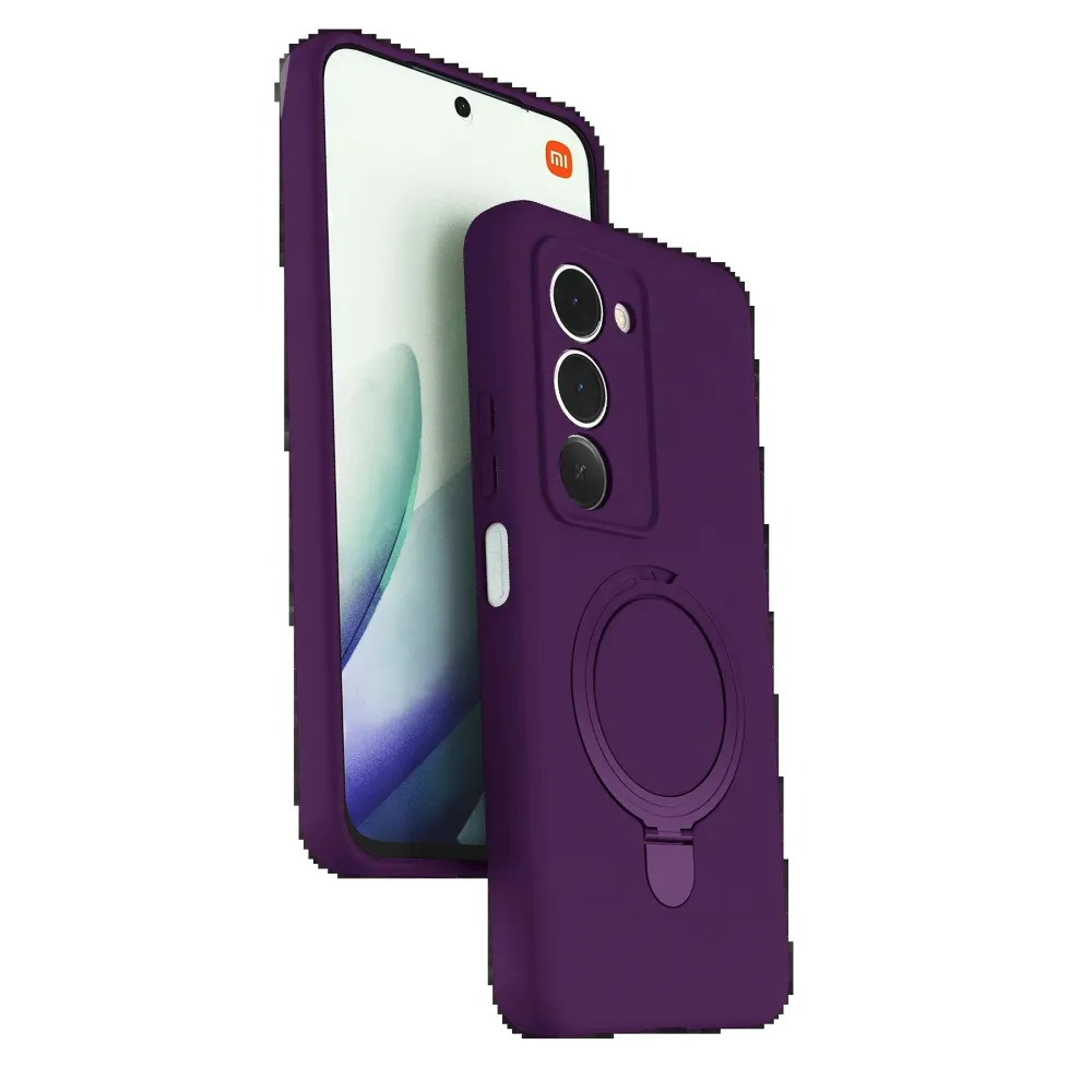 Newface Xiaomi Redmi 15 4G Regal Magsafe Standlı Kapak - Derin Mor