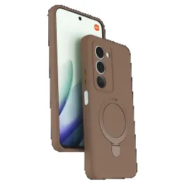 Newface Xiaomi Redmi 15 4G Regal Magsafe Standlı Kapak - Çöl Titanyum