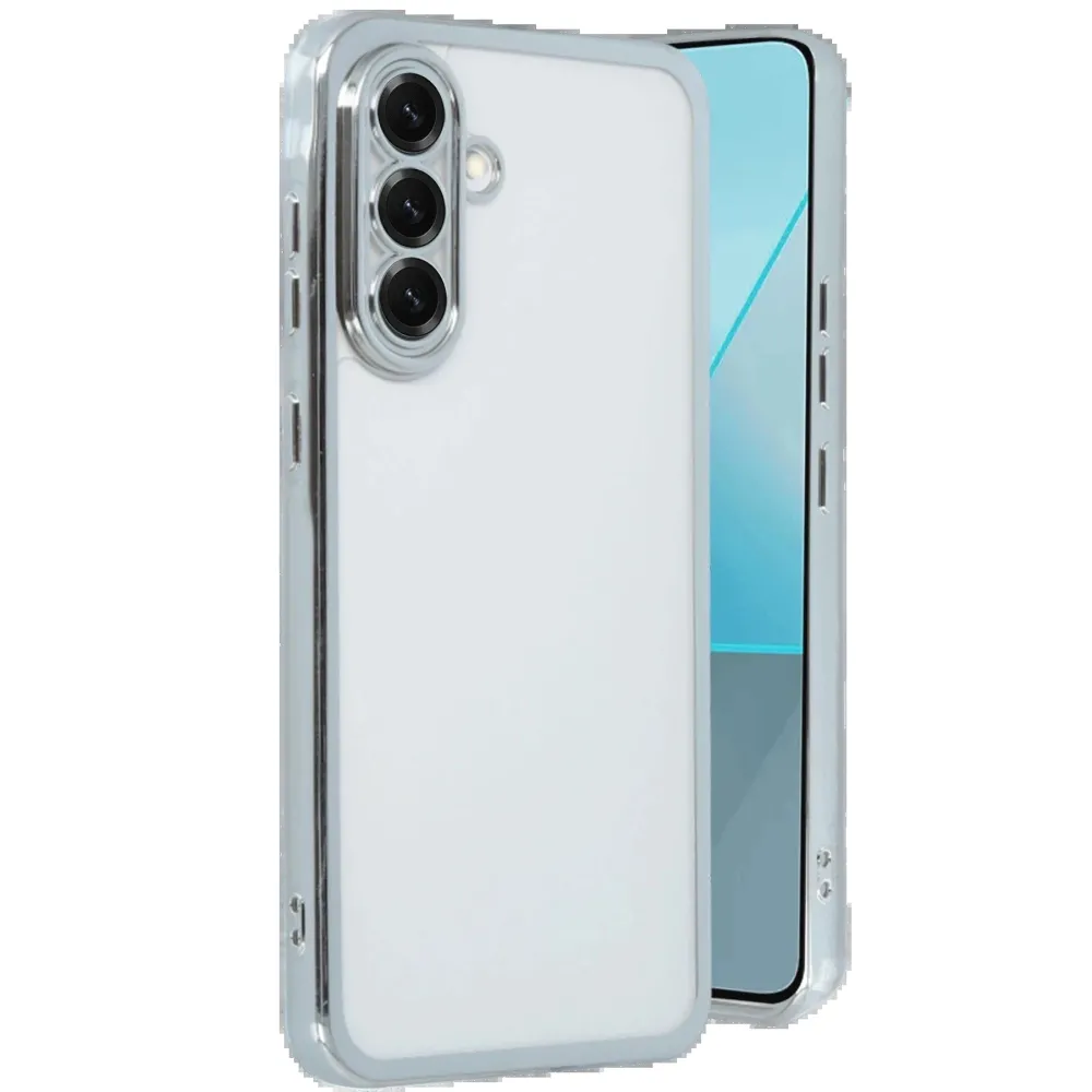 Newface Samsung Galaxy A17 5G Razer Lensli Silikon - Gümüş