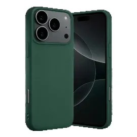 Newface Apple Iphone 17 Pro Max Nano Içi Kadife Silikon - Koyu Yeşil