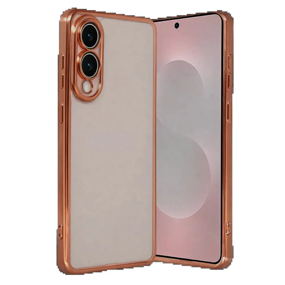 Newface Samsung Galaxy S25 Edge Razer Lensli Silikon - Çöl Titanyum