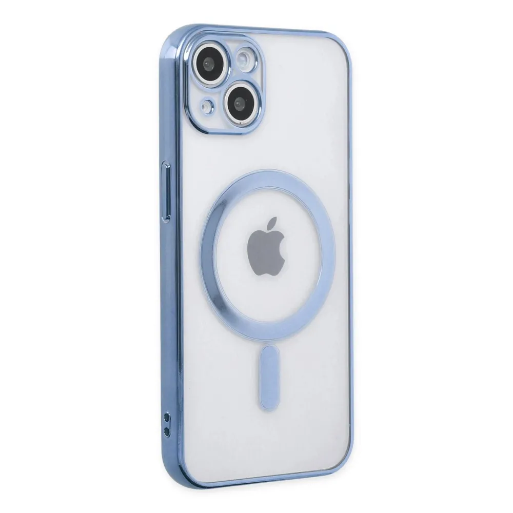 Newface Iphone 14 Plus Kılıf Magneticsafe Lazer Silikon - Sierra Blue