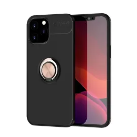 Newface Iphone 12 Pro Max Kılıf Range Yüzüklü Silikon - Siyah-Gold