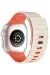 Newface Apple Watch Ultra 49Mm Wowen Kordon - Beyaz-Turuncu