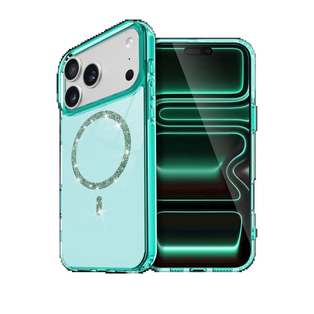 Newface Apple Iphone 17 Pro Max Live Diamond Magsafe Kapak - Yeşil