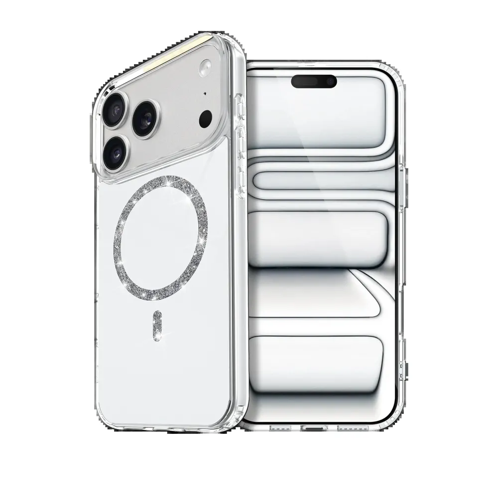 Newface Apple Iphone 17 Pro Live Diamond Magsafe Kapak - Şeffaf