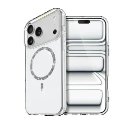 Newface Apple Iphone 17 Pro Live Diamond Magsafe Kapak - Şeffaf