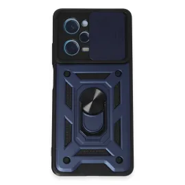 Newface Xiaomi Redmi Note 12 Pro 5G Kılıf Pars Lens Yüzüklü Silikon - Lacivert
