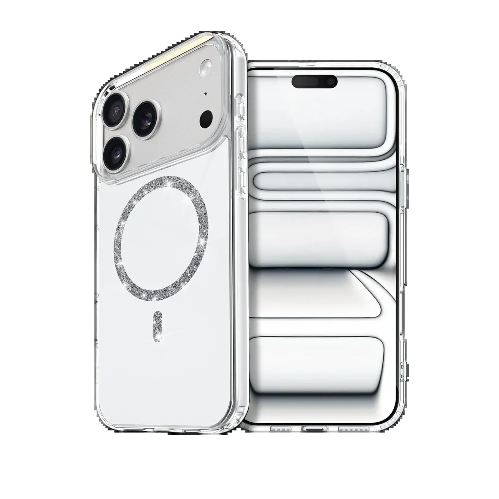 Newface Apple Iphone 17 Pro Max Live Diamond Magsafe Kapak - Şeffaf