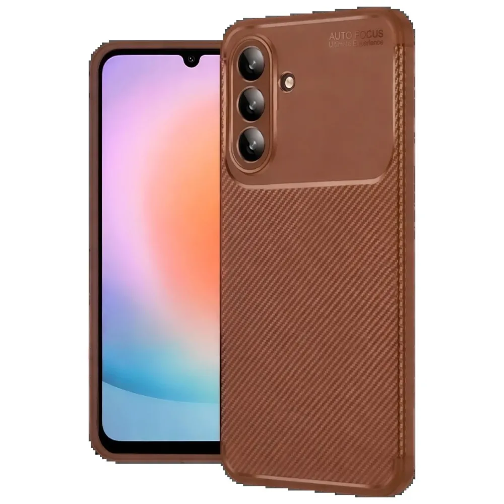 Newface Samsung Galaxy S26 Plus Auto Focus Karbon Kapak - Kahverengi