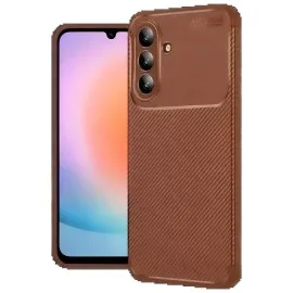 Newface Samsung Galaxy S26 Plus Auto Focus Karbon Kapak - Kahverengi