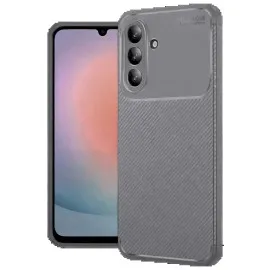 Newface Samsung Galaxy S24 Fe Kılıf Auto Focus Karbon Kapak - Gri