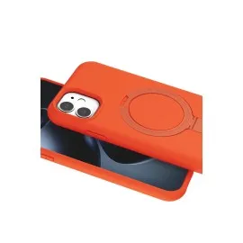 Newface Apple iPhone 11 Regal Magsafe Standlı Kapak - Turuncu