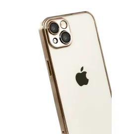 Newface Apple Iphone 15 Razer Lensli Silikon - Çöl Titanyum