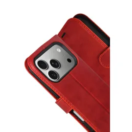 Newface Apple Iphone 17 Pro Max Trend S Plus Kapaklı Kılıf - Kırmızı
