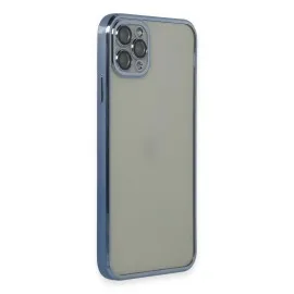 Newface Iphone 11 Pro Max Kılıf Razer Lensli Silikon - Açık Mavi