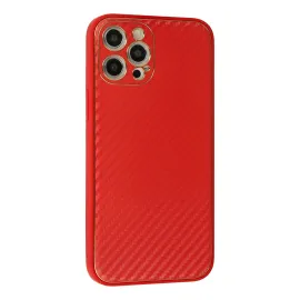 Newface Iphone 12 Pro Kılıf Coco Karbon Silikon - Kırmızı
