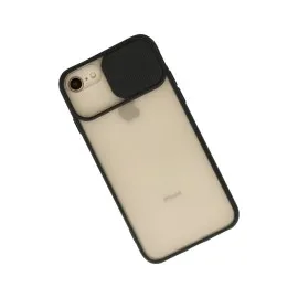 Newface Iphone 7 Kılıf Palm Buzlu Kamera Sürgülü Silikon - Siyah