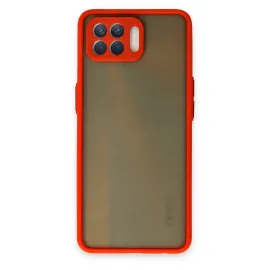 Newface Oppo Reno 4 Lite Kılıf Montreal Silikon Kapak - Kırmızı