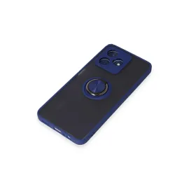 Newface Realme C53 Kılıf Montreal Yüzüklü Silikon Kapak - Lacivert