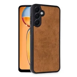 Newface Samsung Galaxy A15 4G Kılıf Aras Deri Kapak - Taba