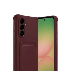 Newface Samsung Galaxy A17 5G Kelvin Kartvizitli Silikon - Bordo