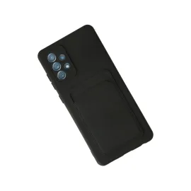 Newface Samsung Galaxy A72 Kılıf Kelvin Kartvizitli Silikon - Siyah