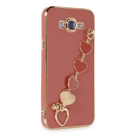 Newface Samsung Galaxy J7 Kılıf Esila Silikon - Kırmızı