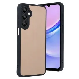 Newface Samsung Galaxy M15 Kılıf Aras Deri Kapak - Pudra