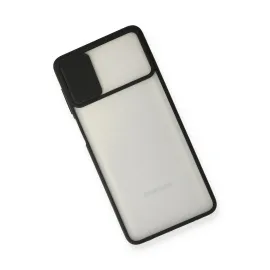 Newface Samsung Galaxy M51 Kılıf Palm Buzlu Kamera Sürgülü Silikon - Siyah