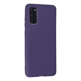 Newface Samsung Galaxy S20 Kılıf Nano Içi Kadife Silikon - Mor