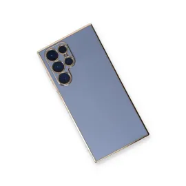 Newface Samsung Galaxy S22 Ultra Kılıf Volet Silikon - Mavi